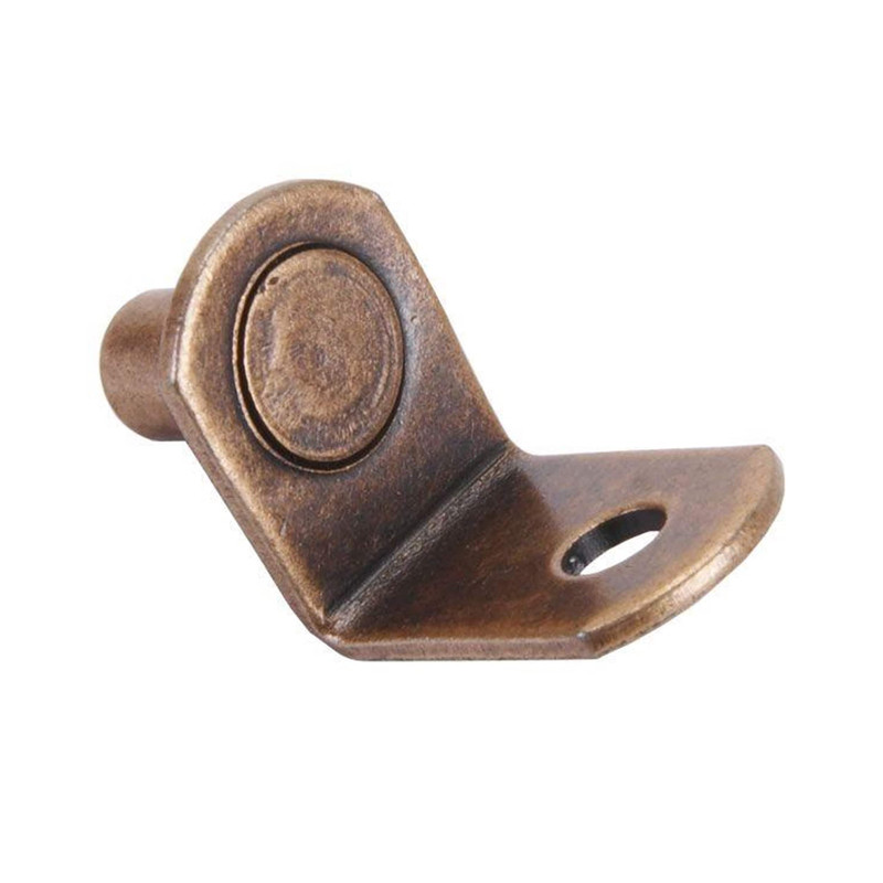 Bracket Style with Hole Shelf Support - 1/4" Pin - Bronze - 25 Pack